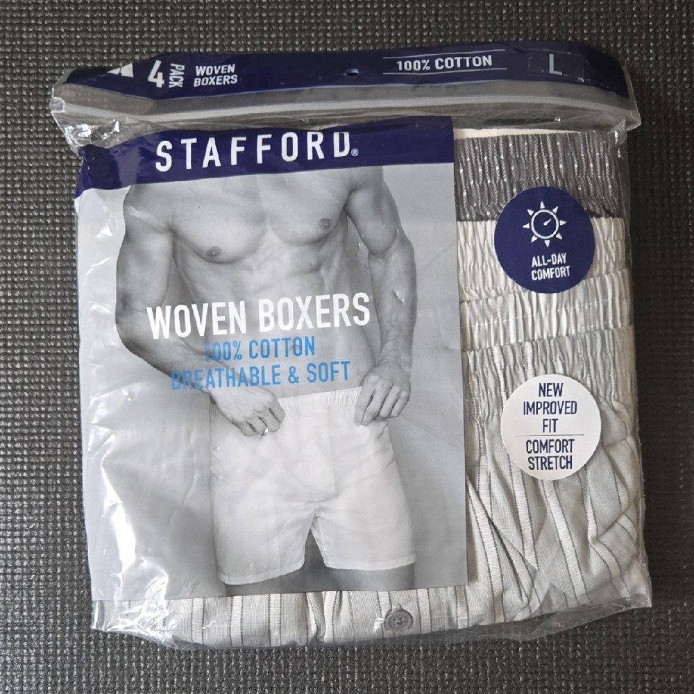 Stafford Boxers Large 4 Pack